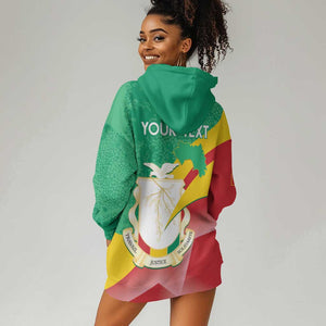 Personalised Guinea Independence Day Hoodie Dress Happy 2 October Guinee Coat Of Arms