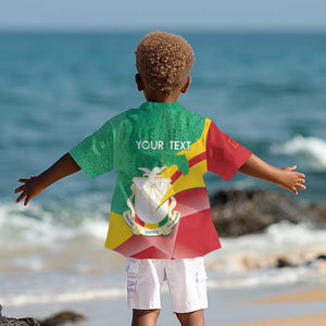 Personalised Guinea Independence Day Kid Hawaiian Shirt Happy 2 October Guinee Coat Of Arms