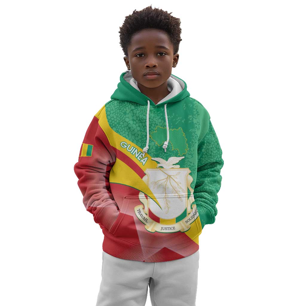 Personalised Guinea Independence Day Kid Hoodie Happy 2 October Guinee Coat Of Arms