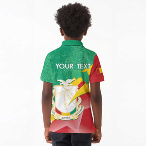 Personalised Guinea Independence Day Kid Polo Shirt Happy 2 October Guinee Coat Of Arms