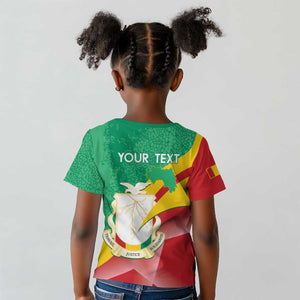 Personalised Guinea Independence Day Kid T shirt Happy 2 October Guinee Coat Of Arms