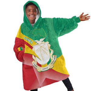 Personalised Guinea Independence Day KId Wearable Blanket Hoodie Happy 2 October Guinee Coat Of Arms