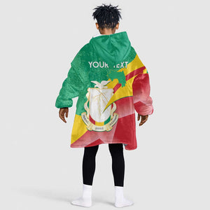 Personalised Guinea Independence Day KId Wearable Blanket Hoodie Happy 2 October Guinee Coat Of Arms