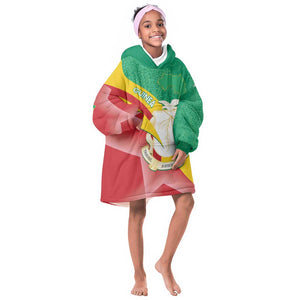 Personalised Guinea Independence Day KId Wearable Blanket Hoodie Happy 2 October Guinee Coat Of Arms