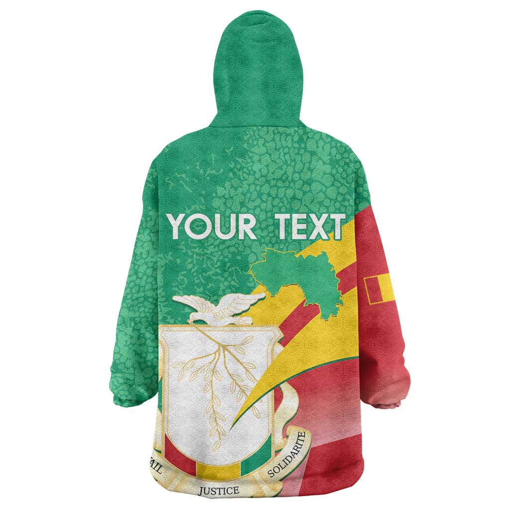 Personalised Guinea Independence Day KId Wearable Blanket Hoodie Happy 2 October Guinee Coat Of Arms