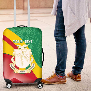 Personalised Guinea Independence Day Luggage Cover Happy 2 October Guinee Coat Of Arms