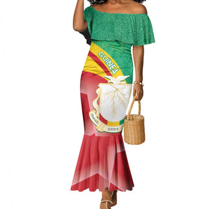 Personalised Guinea Independence Day Mermaid Dress Happy 2 October Guinee Coat Of Arms