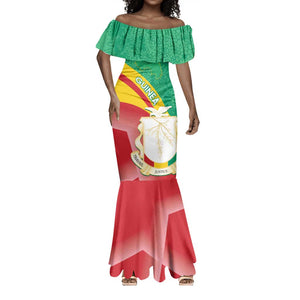 Personalised Guinea Independence Day Mermaid Dress Happy 2 October Guinee Coat Of Arms