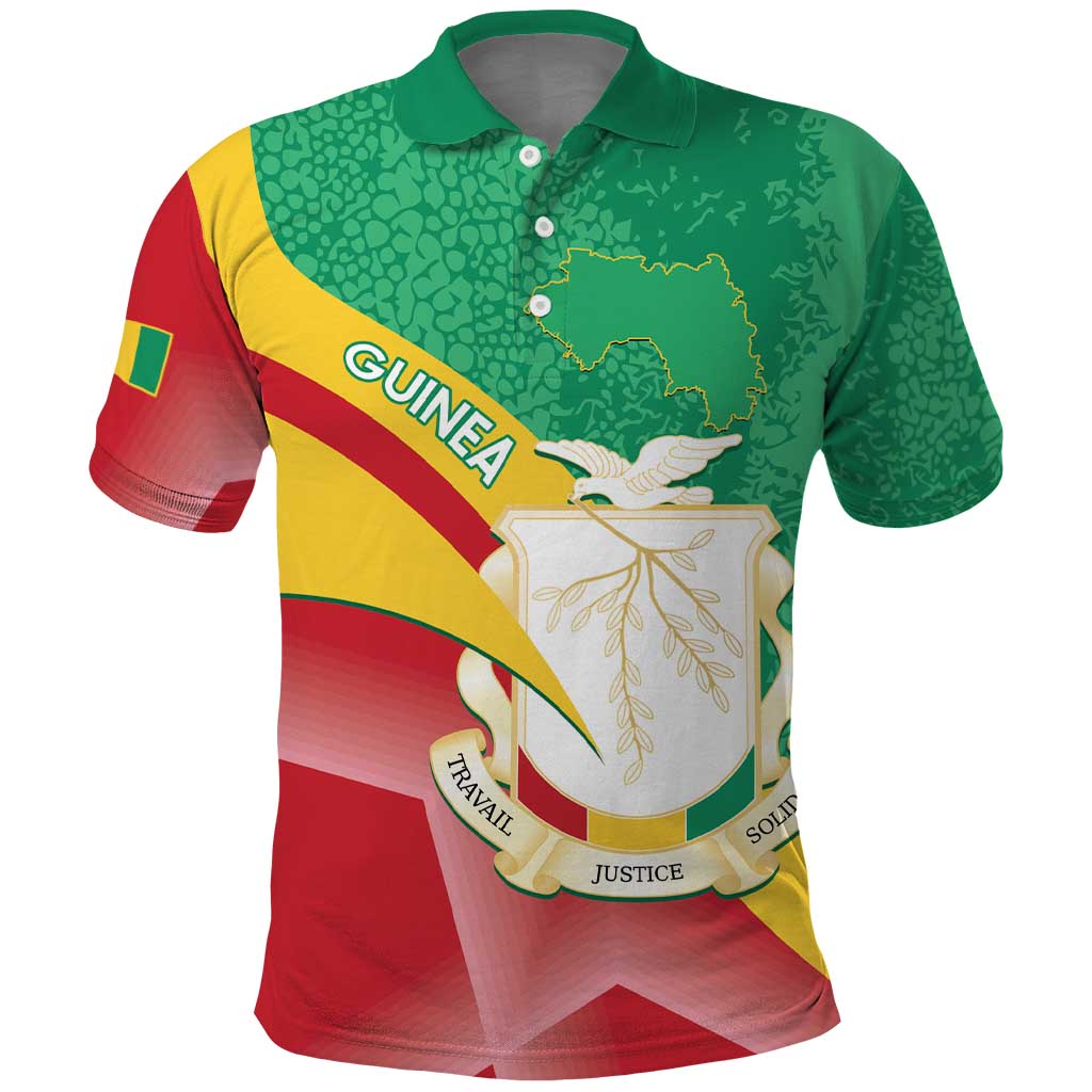 Personalised Guinea Independence Day Polo Shirt Happy 2 October Guinee Coat Of Arms