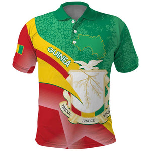 Personalised Guinea Independence Day Polo Shirt Happy 2 October Guinee Coat Of Arms