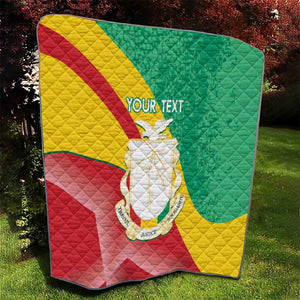 Personalised Guinea Independence Day Quilt Happy 2 October Guinee Coat Of Arms