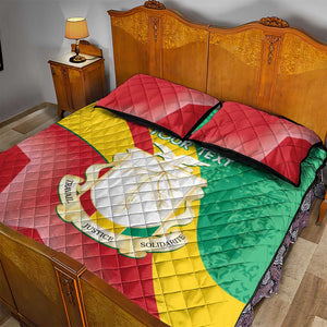 Personalised Guinea Independence Day Quilt Bed Set Happy 2 October Guinee Coat Of Arms