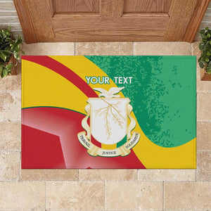 Personalised Guinea Independence Day Rubber Doormat Happy 2 October Guinee Coat Of Arms