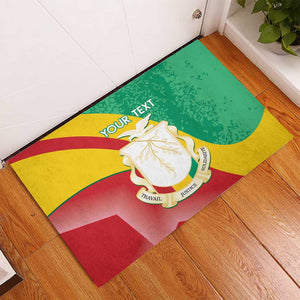 Personalised Guinea Independence Day Rubber Doormat Happy 2 October Guinee Coat Of Arms