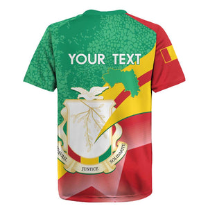 Personalised Guinea Independence Day Rugby Jersey Happy 2 October Guinee Coat Of Arms