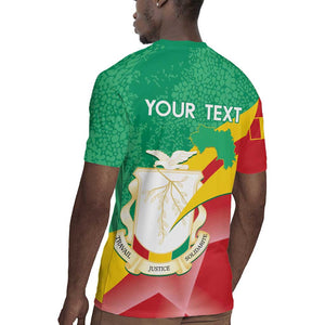 Personalised Guinea Independence Day Rugby Jersey Happy 2 October Guinee Coat Of Arms