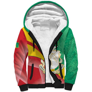 Personalised Guinea Independence Day Sherpa Hoodie Happy 2 October Guinee Coat Of Arms