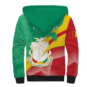 Personalised Guinea Independence Day Sherpa Hoodie Happy 2 October Guinee Coat Of Arms