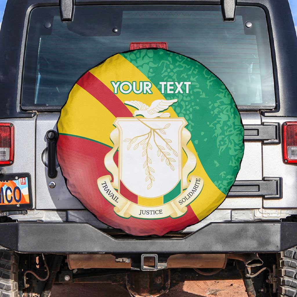 Personalised Guinea Independence Day Spare Tire Cover Happy 2 October Guinee Coat Of Arms