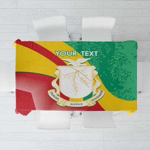 Personalised Guinea Independence Day Tablecloth Happy 2 October Guinee Coat Of Arms