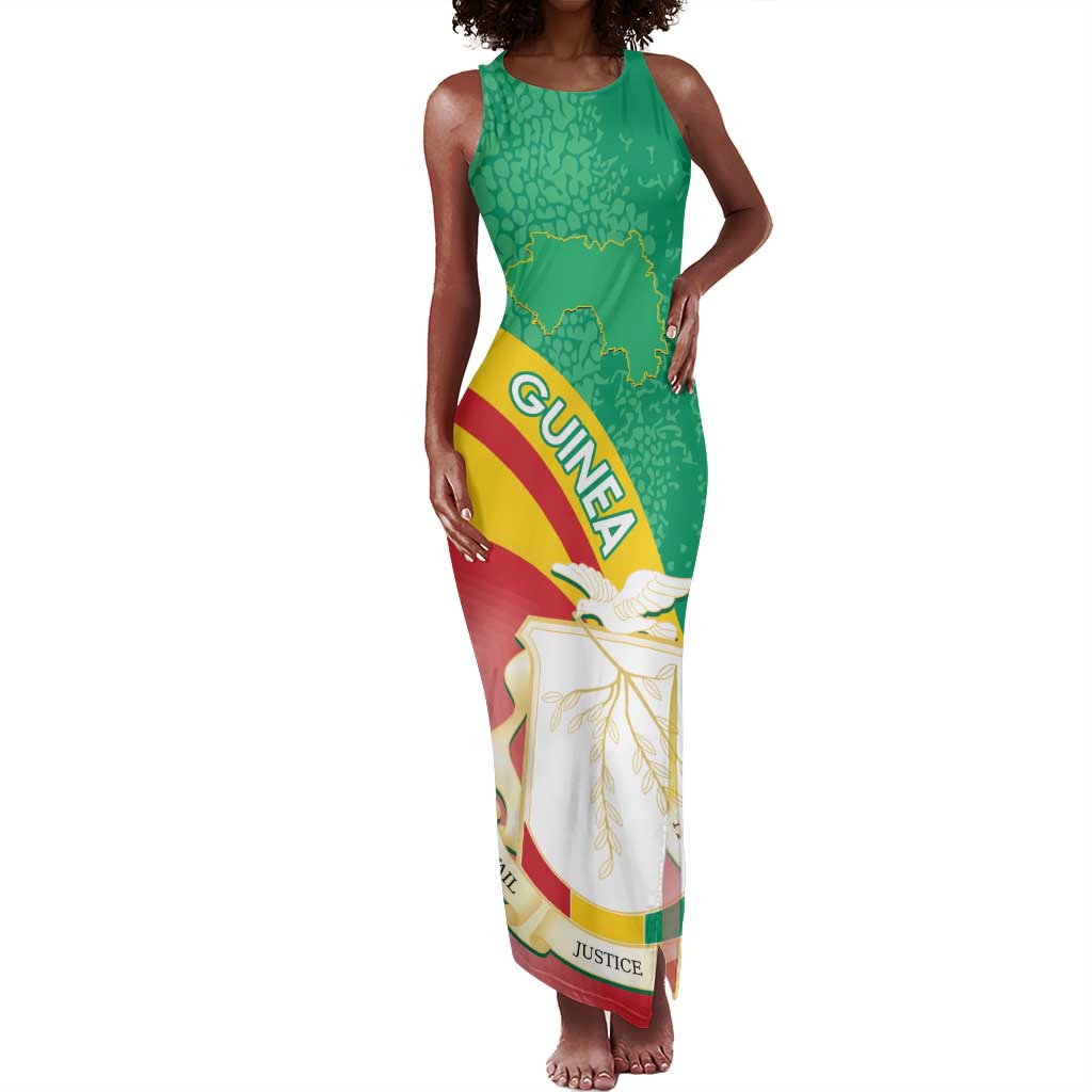 Personalised Guinea Independence Day Tank Maxi Dress Happy 2 October Guinee Coat Of Arms