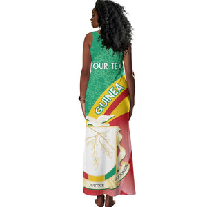 Personalised Guinea Independence Day Tank Maxi Dress Happy 2 October Guinee Coat Of Arms