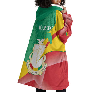 Personalised Guinea Independence Day Wearable Blanket Hoodie Happy 2 October Guinee Coat Of Arms