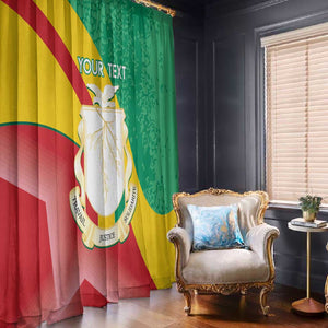 Personalised Guinea Independence Day Window Curtain Happy 2 October Guinee Coat Of Arms