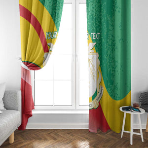 Personalised Guinea Independence Day Window Curtain Happy 2 October Guinee Coat Of Arms