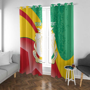 Personalised Guinea Independence Day Window Curtain Happy 2 October Guinee Coat Of Arms