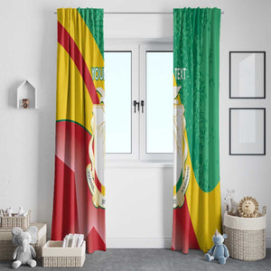 Personalised Guinea Independence Day Window Curtain Happy 2 October Guinee Coat Of Arms