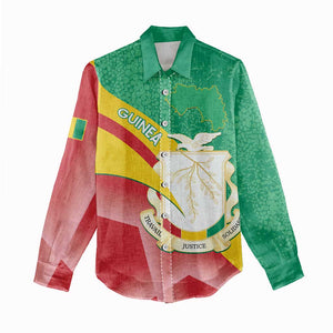 Personalised Guinea Independence Day Women Casual Shirt Happy 2 October Guinee Coat Of Arms