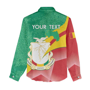 Personalised Guinea Independence Day Women Casual Shirt Happy 2 October Guinee Coat Of Arms