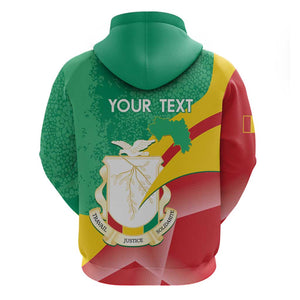Personalised Guinea Independence Day Zip Hoodie Happy 2 October Guinee Coat Of Arms