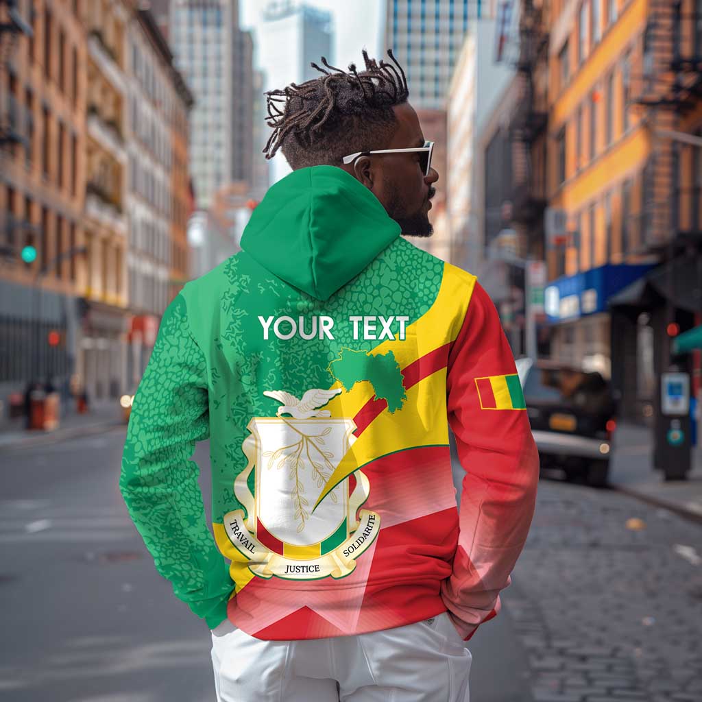 Personalised Guinea Independence Day Zip Hoodie Happy 2 October Guinee Coat Of Arms
