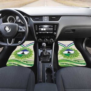 Personalised Lesotho Independence Day Car Mats Aloe Polyphylla Mix Coat Of Arms