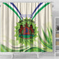 Personalised Lesotho Independence Day Shower Curtain Aloe Polyphylla Mix Coat Of Arms