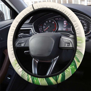 Lesotho Independence Day Steering Wheel Cover Aloe Polyphylla Mix Coat Of Arms