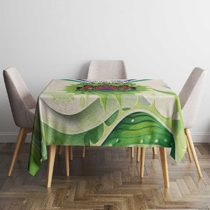 Personalised Lesotho Independence Day Tablecloth Aloe Polyphylla Mix Coat Of Arms