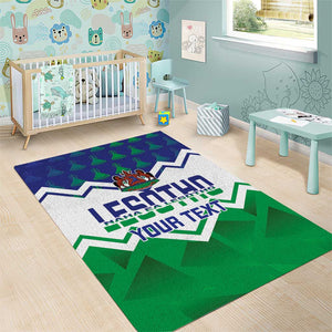 Personalised Lesotho Independence Day Area Rug Naha ea Lesotho Proud