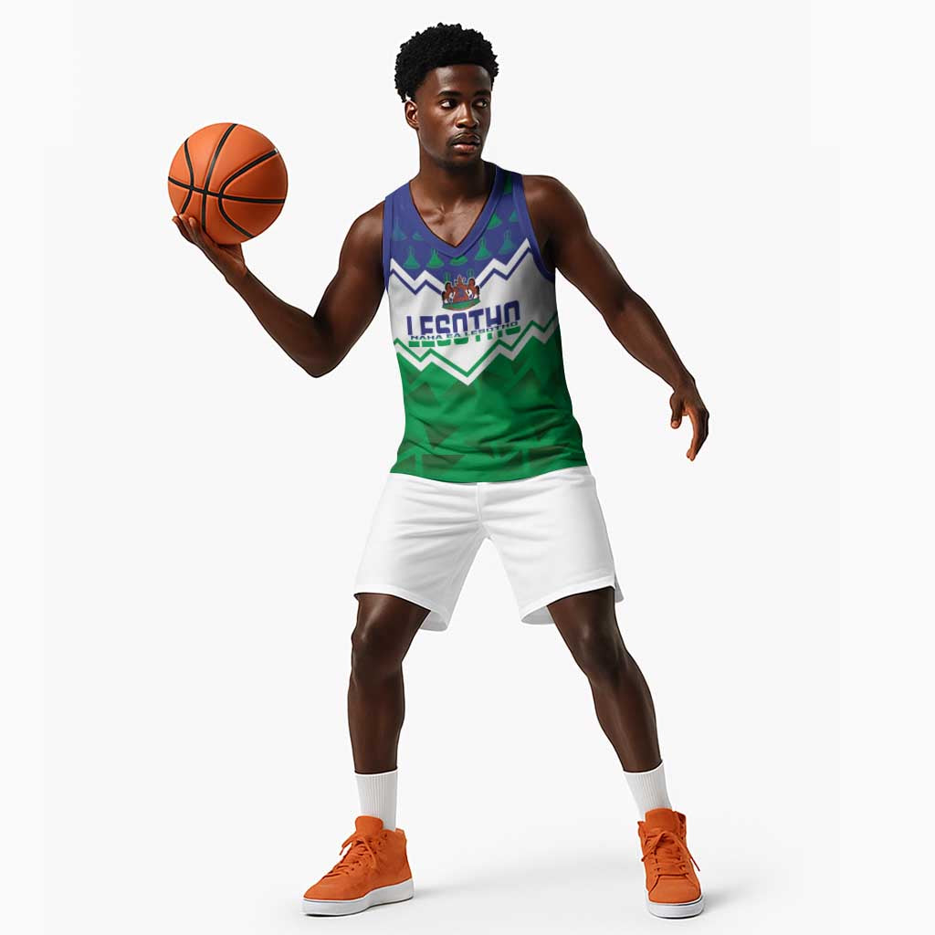 Personalised Lesotho Independence Day Basketball Jersey Naha ea Lesotho Proud LT14
