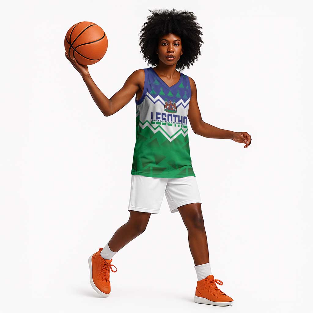 Personalised Lesotho Independence Day Basketball Jersey Naha ea Lesotho Proud LT14