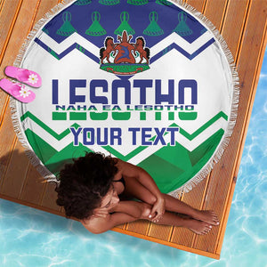 Personalised Lesotho Independence Day Beach Blanket Naha ea Lesotho Proud