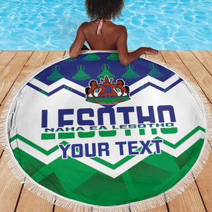 Personalised Lesotho Independence Day Beach Blanket Naha ea Lesotho Proud