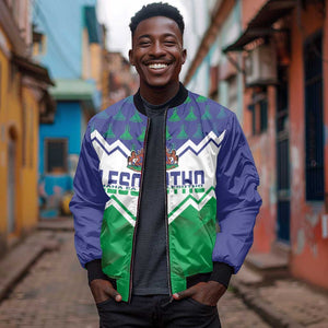 Personalised Lesotho Independence Day Bomber Jacket Naha ea Lesotho Proud