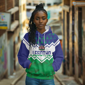 Personalised Lesotho Independence Day Hoodie Naha ea Lesotho Proud