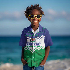 Personalised Lesotho Independence Day Kid Hawaiian Shirt Naha ea Lesotho Proud