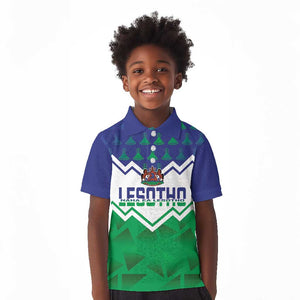 Personalised Lesotho Independence Day Kid Polo Shirt Naha ea Lesotho Proud