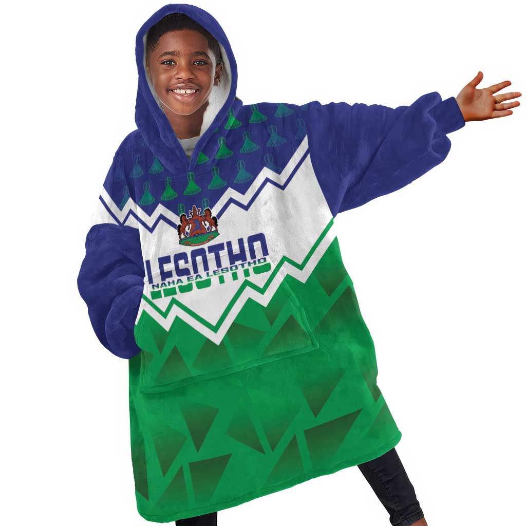 Personalised Lesotho Independence Day KId Wearable Blanket Hoodie Naha ea Lesotho Proud