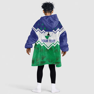 Personalised Lesotho Independence Day KId Wearable Blanket Hoodie Naha ea Lesotho Proud